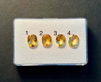 Yellow Citrine Cushion Faceted Loose Stone, 6.14 ct, 9x7 mm – view 2 of 2