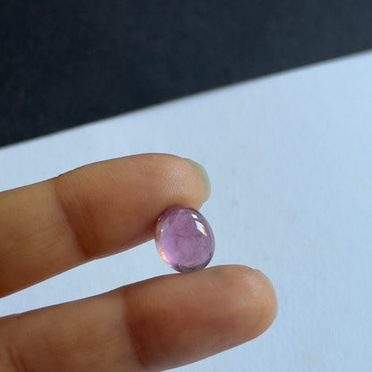 Candy Pink Tourmaline Oval Cabochon, 5.30 ct, 12x10 mm – view 1 of 3