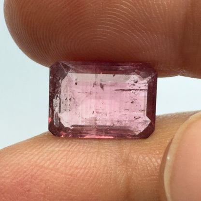 Pink Tourmaline Rectangular Loose Stone, 4.47 ct, 12.2x8.6 mm – view 1 of 3