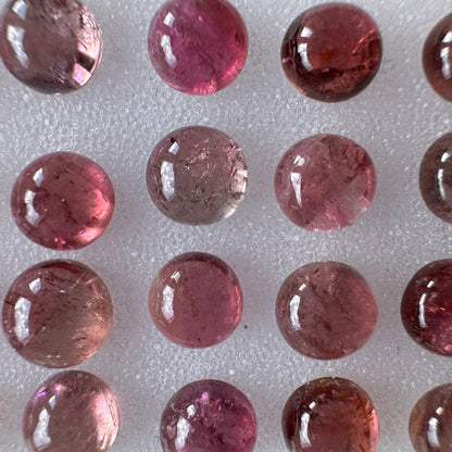 Red Tourmaline Round Cabochon, 6-6.8 mm – view 1 of 7