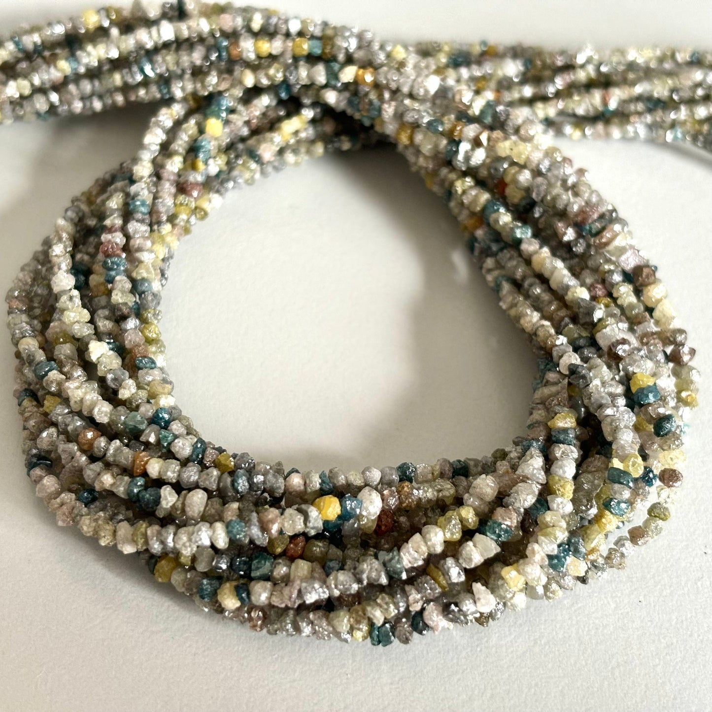 Multi Color ROUGH DIAMOND Necklace With Clasp