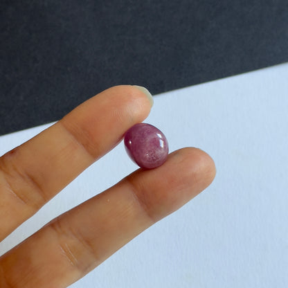 Pink Tourmaline Oval Cabochon, 11.32 ct, 13.7x11.6 mm – view 2 of 3