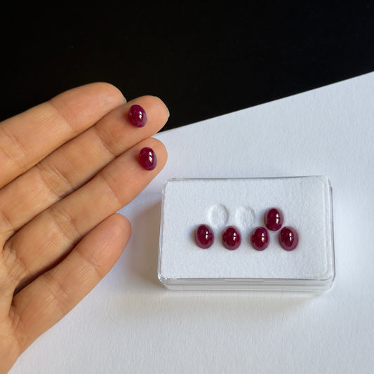 Mesmerizing Dark Red Hue Rubin Oval Cabochon