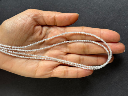 Clear Rock Crystal Round Faceted Beads, 42 cm – view 2 of 2