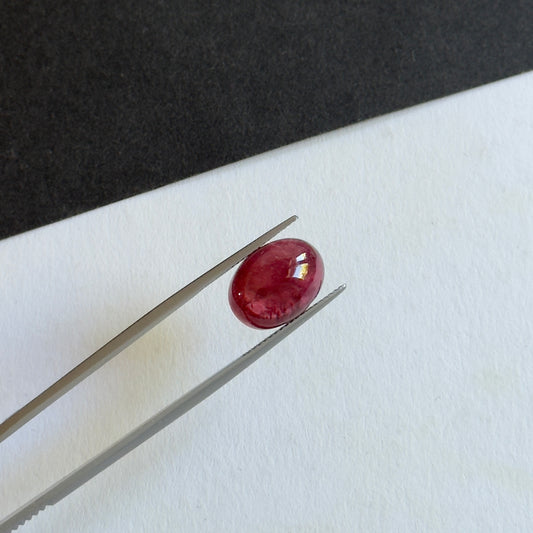 Exquisite Bright Pink Tourmaline Cabochon with Natural Inclusion 8.26cts