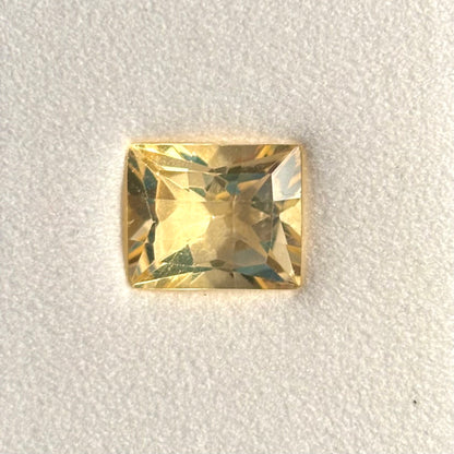 Yellow Citrine Cushion Faceted Loose Stone, 6.02 ct, 12x10 mm