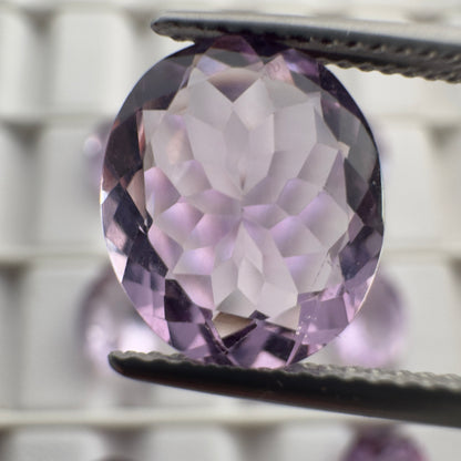 Purple Amethyst Oval Faceted Loose Stone, 12x10 mm – view 2 of 7
