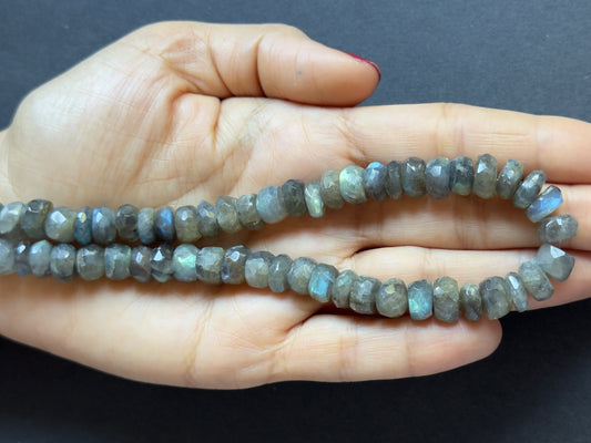 Natural Hand Cut Labradorite Beads
