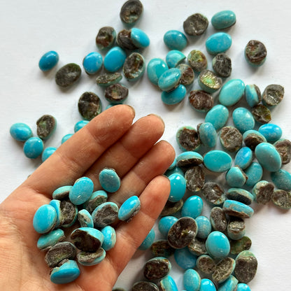Blue Turquoise Oval Cabochon – view 4 of 5