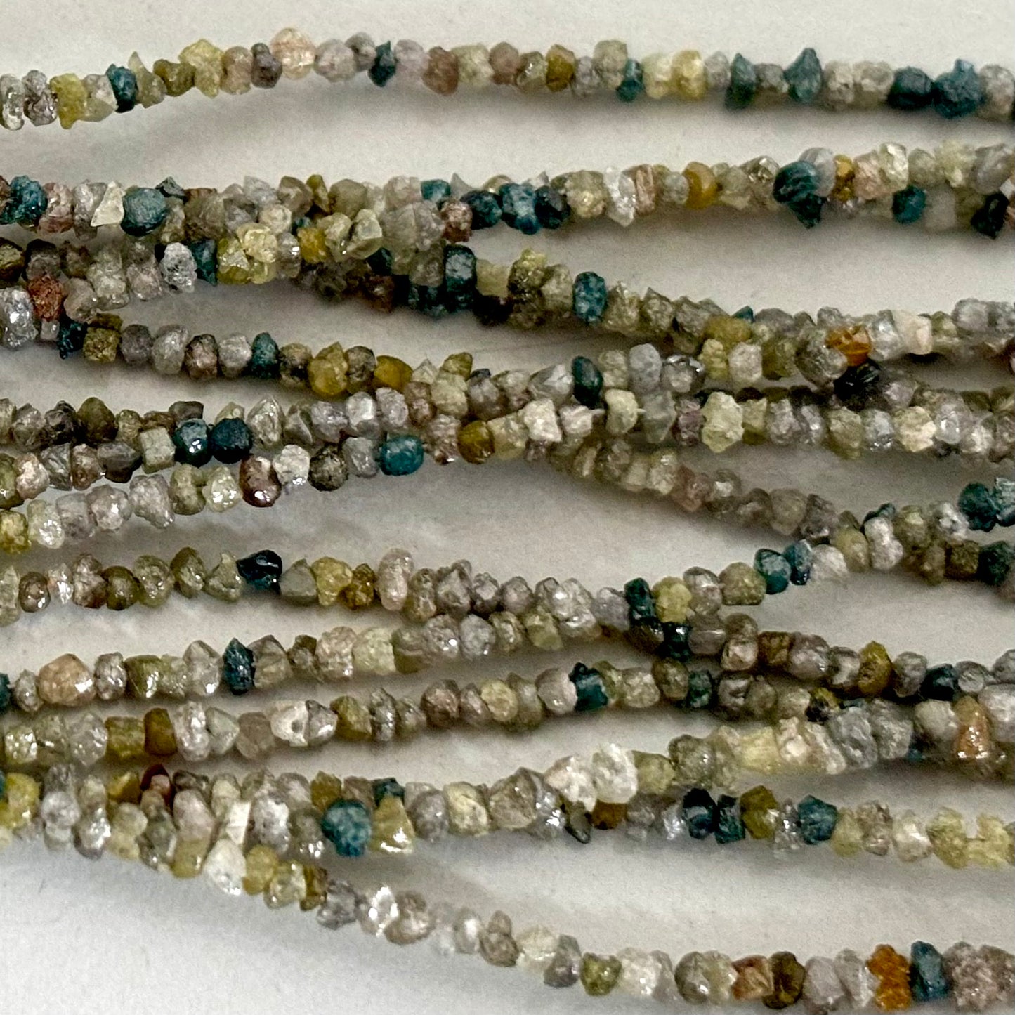 Multi Color ROUGH DIAMOND Necklace With Clasp