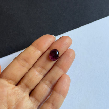Purple Tourmaline Oval Cabochon, 5.52 ct, 12x10 mm – view 2 of 3
