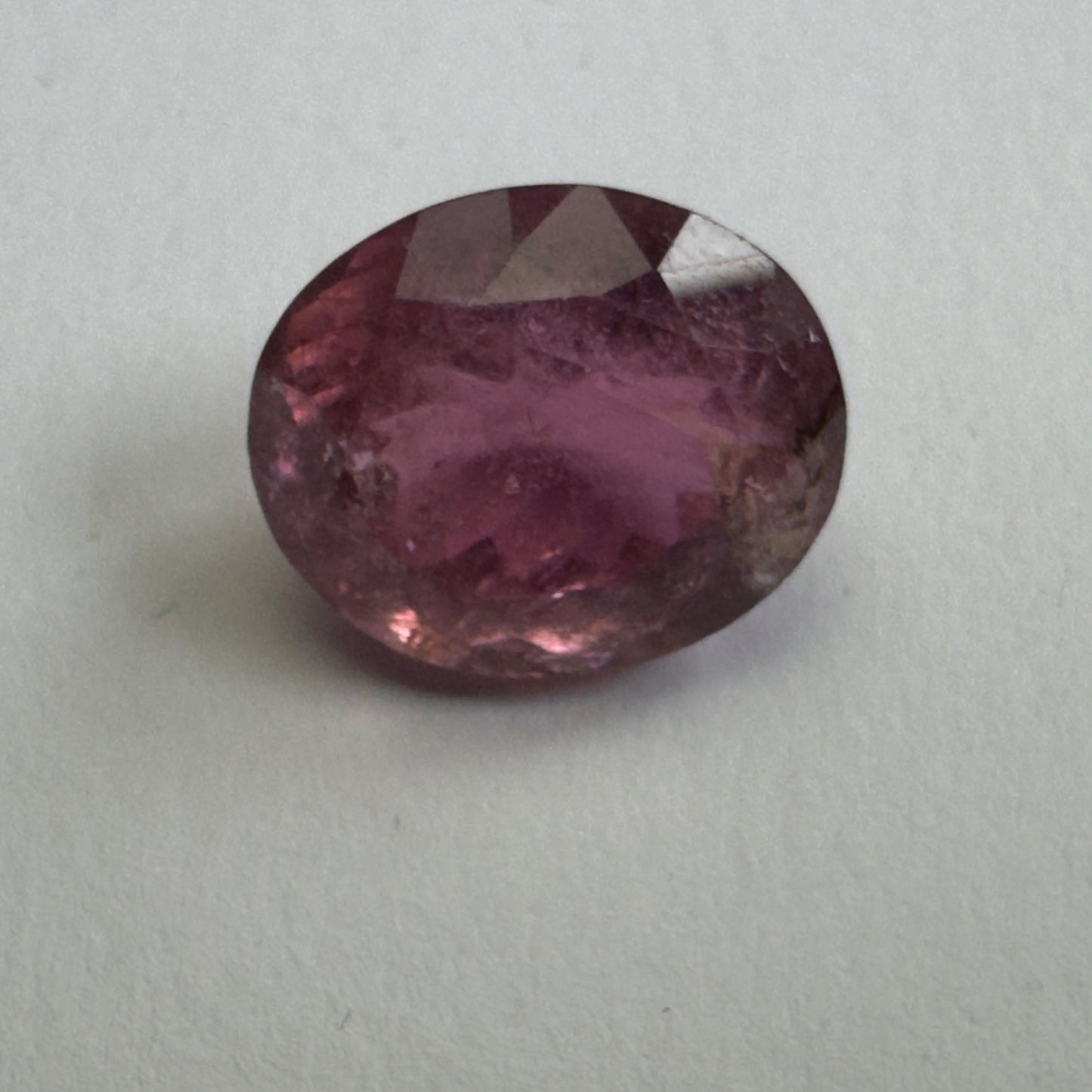 Pink  Tourmaline in a stunning oval shape -fac. with beautiful inclusions