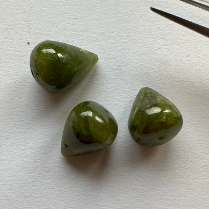 Green Chrome Diopside Drop Beads – view 6 of 9