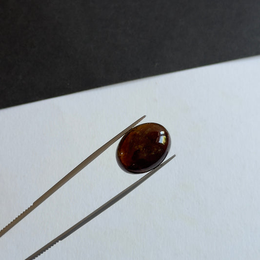 Characteristic Tourmaline in Warm  Yellow Brown Colour Cabochon 21,38cts