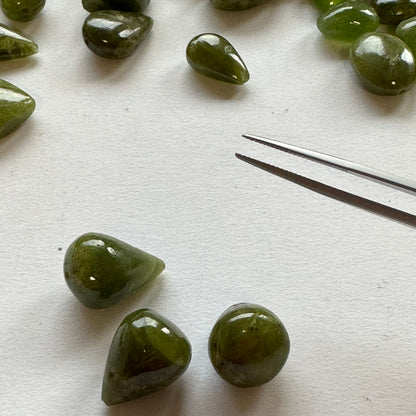 Green Chrome Diopside Drop Beads – view 5 of 9