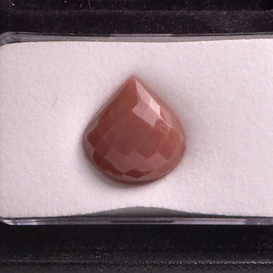 Moonstone Pear Shaped Rose Cut Top Dirty Brown 19.5 x 18.8 cts
