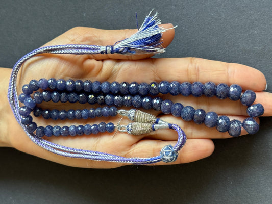 Touch of Luxury to Every Piece! Sapphire Rondelle fac. Beads.