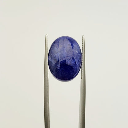 Blue Tanzanite Oval Cabochon, 15.63 ct, 17.3x12.8 mm – view 6 of 6