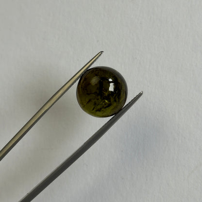 Green Tourmaline Round Cabochon, 10.4 ct – view 2 of 4