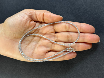 Blue Labradorite Round Faceted Beads, 47 cm – view 2 of 3