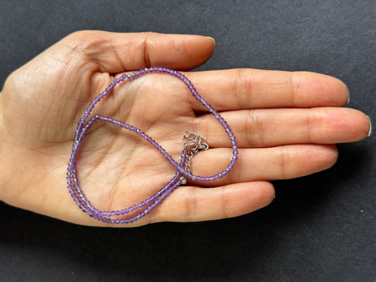 Light from every Angle, creating a captivating Shimmer-Sparkling Amethyst necklace round Beads