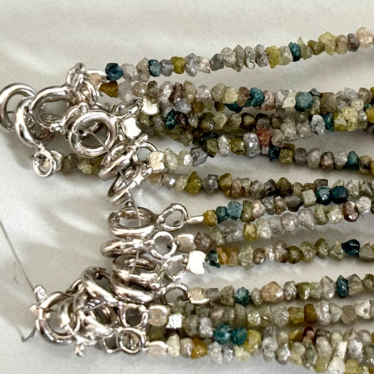 Multi Color ROUGH DIAMOND Necklace With Clasp