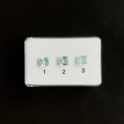 Cornflower Blue Aquamarine Square Cabochon, 1.18-1.32 ct – view 1 of 3