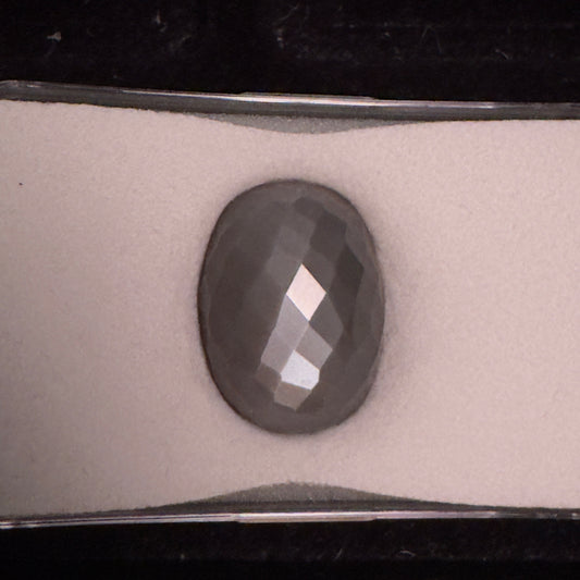 Grey Moonstone Oval Rose Cut Top 21.4 x 16.2 mm 26.66 cts