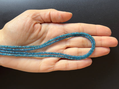 Blue Apatite Rondelle Beads, 2.3-3 mm, 42 cm – view 3 of 3