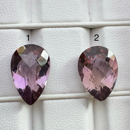 Purple Amethyst Drop Faceted Loose Stone, 9.21 ct, 17.8x11.8 mm – view 1 of 3