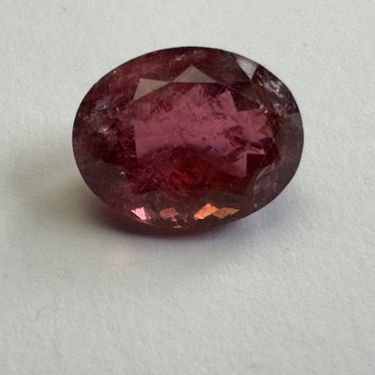 Red Tourmaline Oval Faceted Loose Stone, 7 ct, 10.5x7.3 mm – view 1 of 3