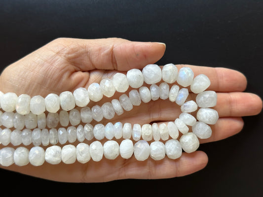 Radiating White Rainbow Moonstone Hand Cut Faceted 315.75cts -398.84cts