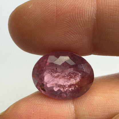 Purple Tourmaline Rectangular Loose Stone, 11.40 ct, 15.5x12.3 mm – view 3 of 3