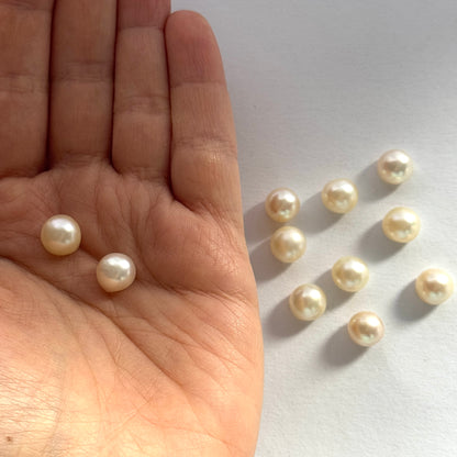 White Pearl Pear Cabochon Pair – view 4 of 4