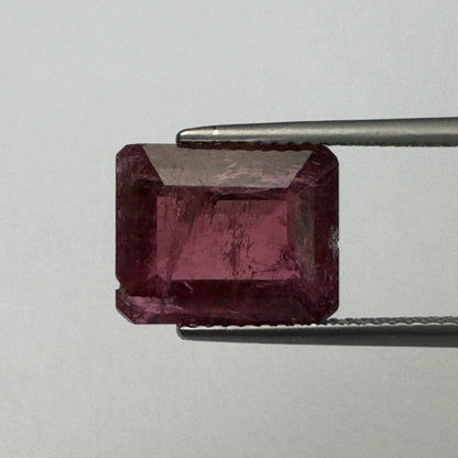Purple Tourmaline Rectangular Loose Stone, 6.19 ct, 12x9.6 mm – view 1 of 3