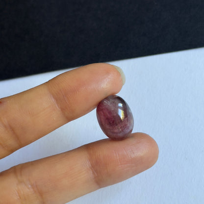 Pink Tourmaline Oval Cabochon, 12.71 ct, 15.8x11.8 mm – view 2 of 2