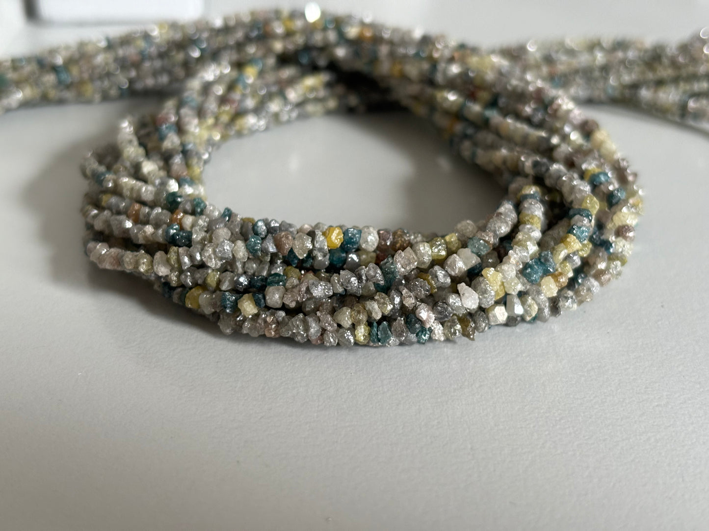 Multi Color ROUGH DIAMOND Necklace With Clasp