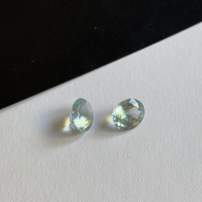 Blue Aquamarine Oval Faceted Loose Stone, 11x9 mm – view 2 of 3