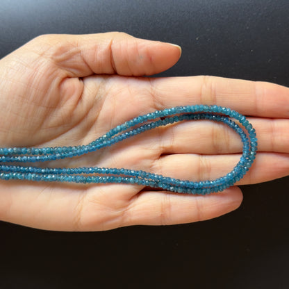 Blue Apatite Rondelle Beads, 2.3-3 mm, 42 cm – view 1 of 3
