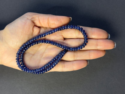 Blue Tanzanite Rondelle Beads, 150.76 ct, 5.04-6,22 mm, 41 cm – view 2 of 2
