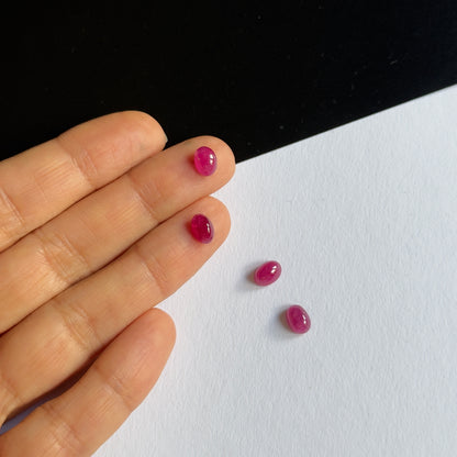 Red Ruby Oval Cabochon – view 1 of 2