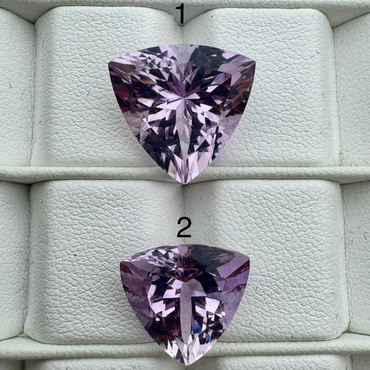 Amethyst Faceted Beautiful Trillion Cut With Choice