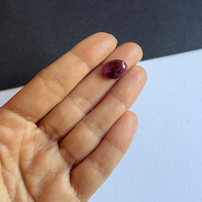 Pink Tourmaline Oval Cabochon, 6.80 ct, 13.8x10 mm – view 1 of 3