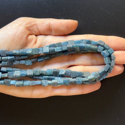 Blue Apatite Rectangular Faceted Beads, 3.5-6.5 mm, 42 cm – view 1 of 2