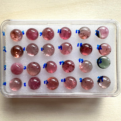 Red Tourmaline Round Cabochon, 6-6.8 mm – view 5 of 7