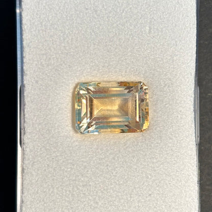Yellow Citrine Faceted Loose Stone, 8.04 ct, 14x9.8 mm – view 3 of 4