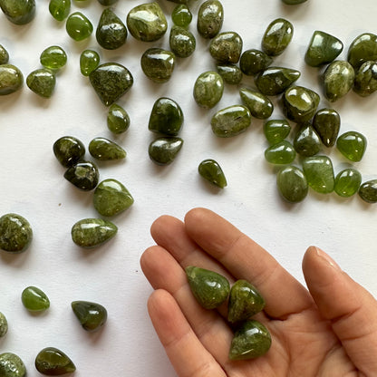 Green Chrome Diopside Drop Beads – view 8 of 9