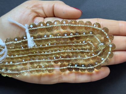 Yellow Citrine Rondelle Beads, 21 cm – view 3 of 3