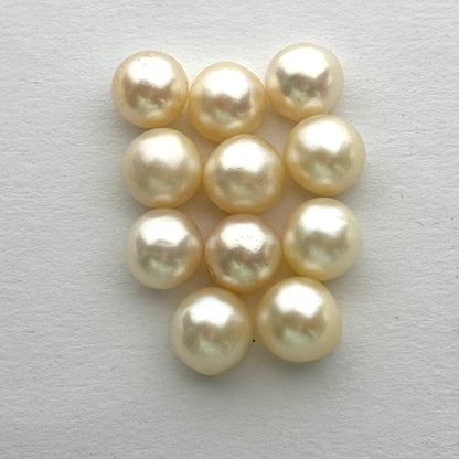 White Pearl Pear Cabochon Pair – view 1 of 4