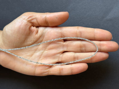 Grey Labradorite Rondelle Beads, 12.21 ct, 2.04-2.08 mm, 44 cm – view 2 of 2